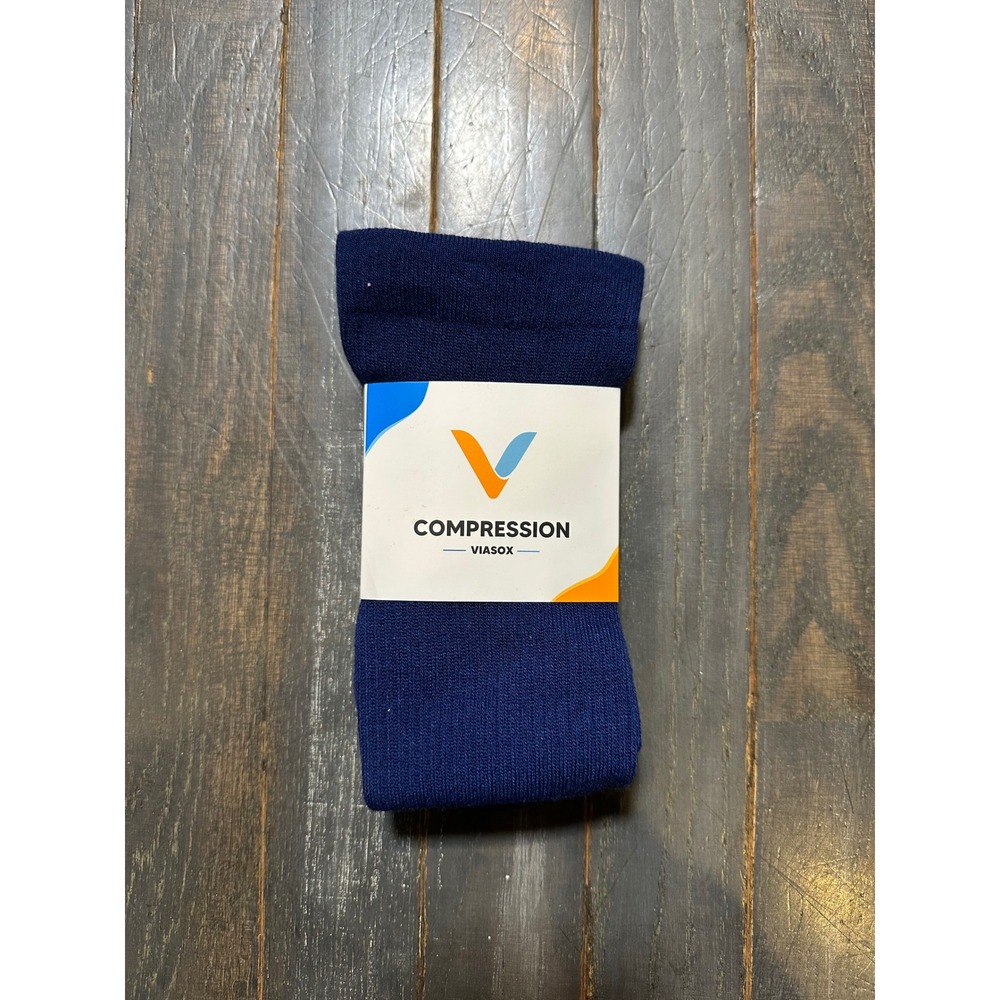 Viasox Compression Socks Navy Blue Mens 6-8 Womens 5-9 S/M New
